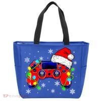 Video Game Controller Christmas Santa Hat Gamer Cute Gift Tote Bag thumb 0