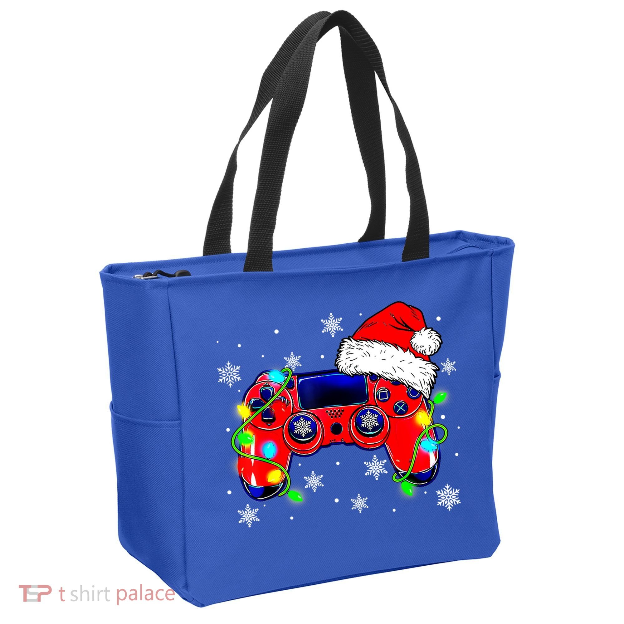 Video Game Controller Christmas Santa Hat Gamer Cute Gift Tote Bag