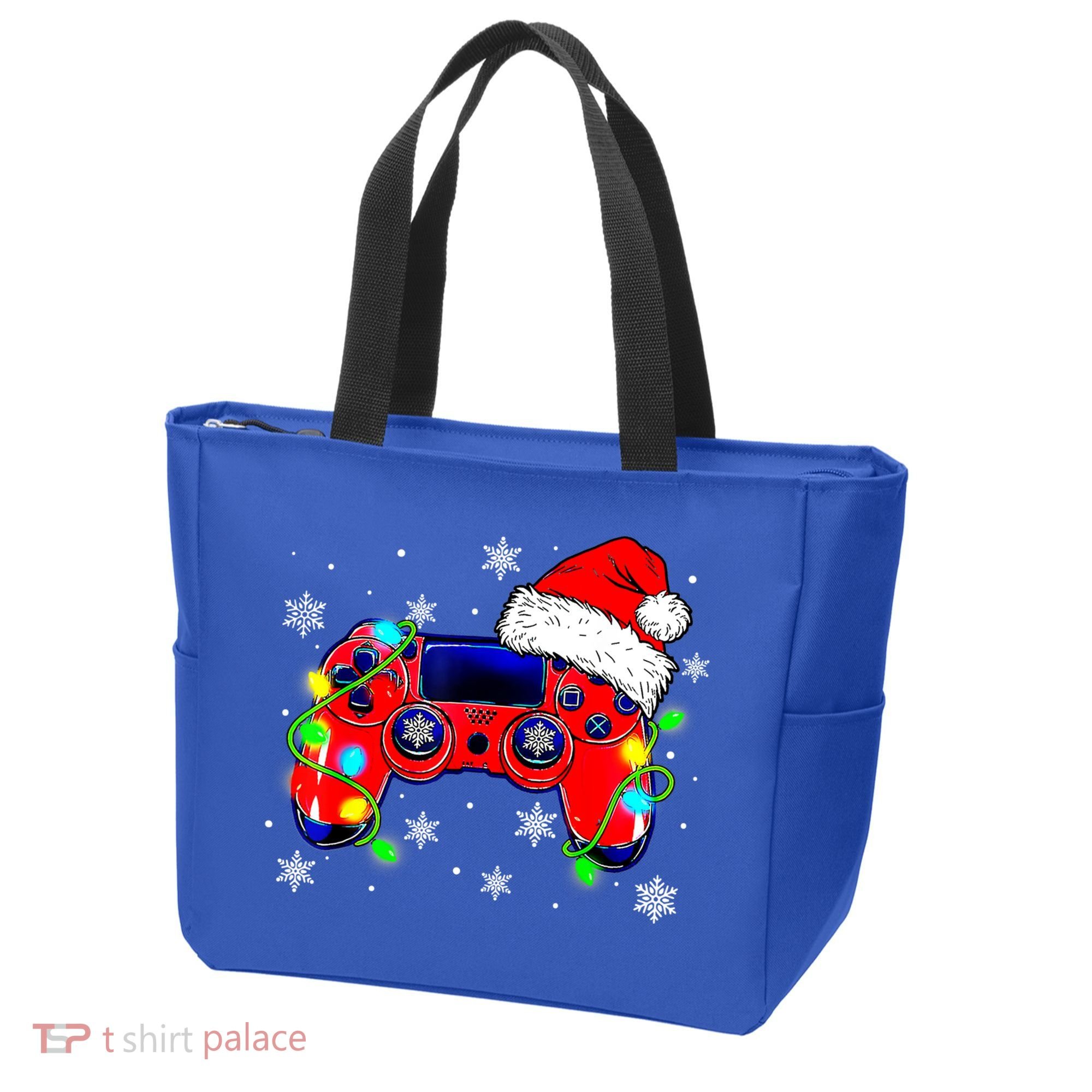 Video Game Controller Christmas Santa Hat Gamer Cute Gift Tote Bag