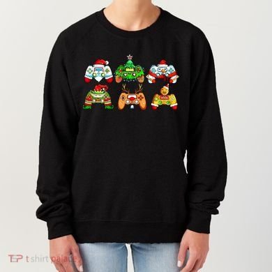 Video Game Controller Christmas Santa Hat Gamer Gift Women's Sweatshirt