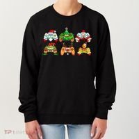 Video Game Controller Christmas Santa Hat Gamer Gift Women's Sweatshirt thumb 0