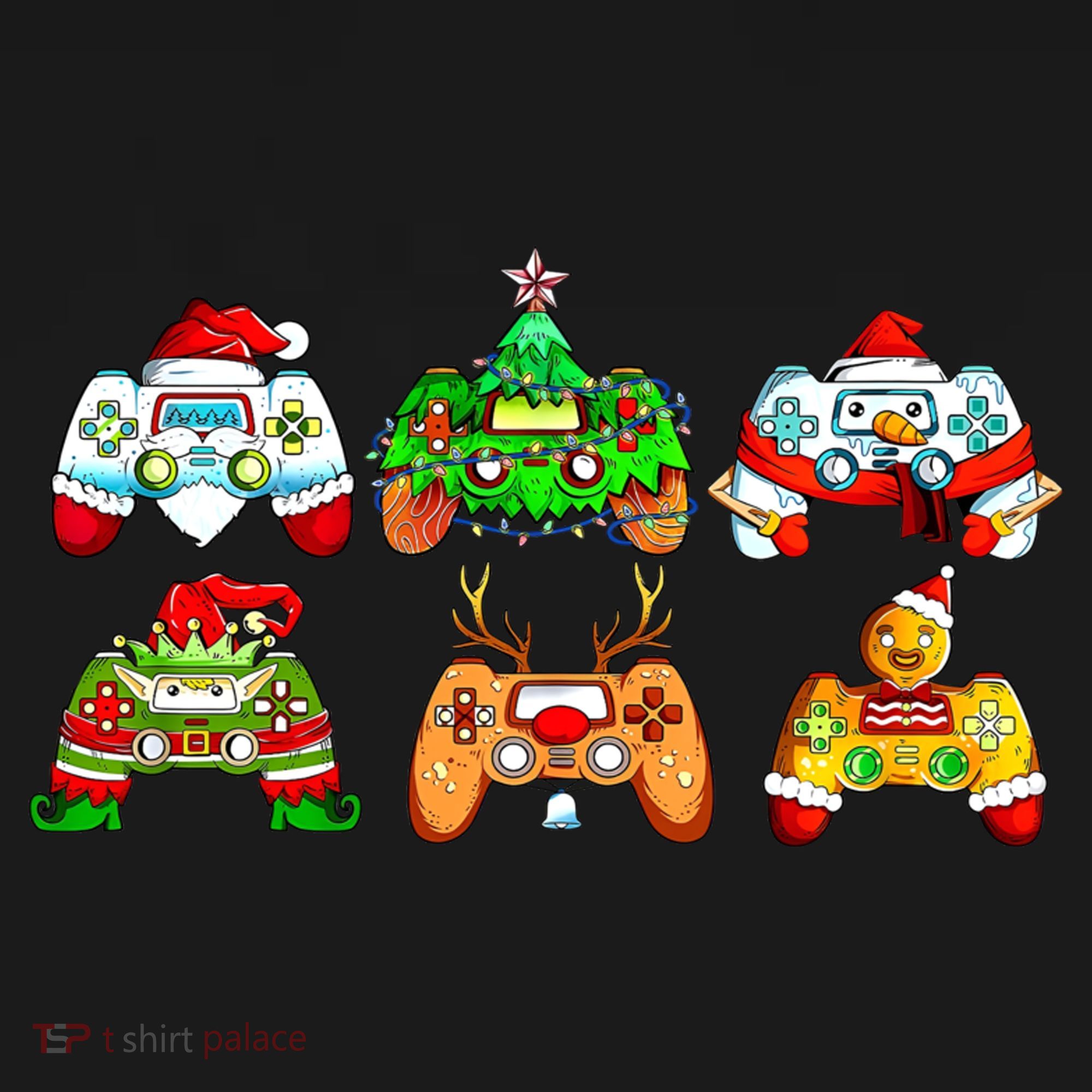 Video Game Controller Christmas Santa Hat Gamer Gift Bucket Hat