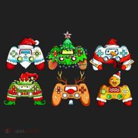 Video Game Controller Christmas Santa Hat Gamer Gift Golf Towel thumb 3