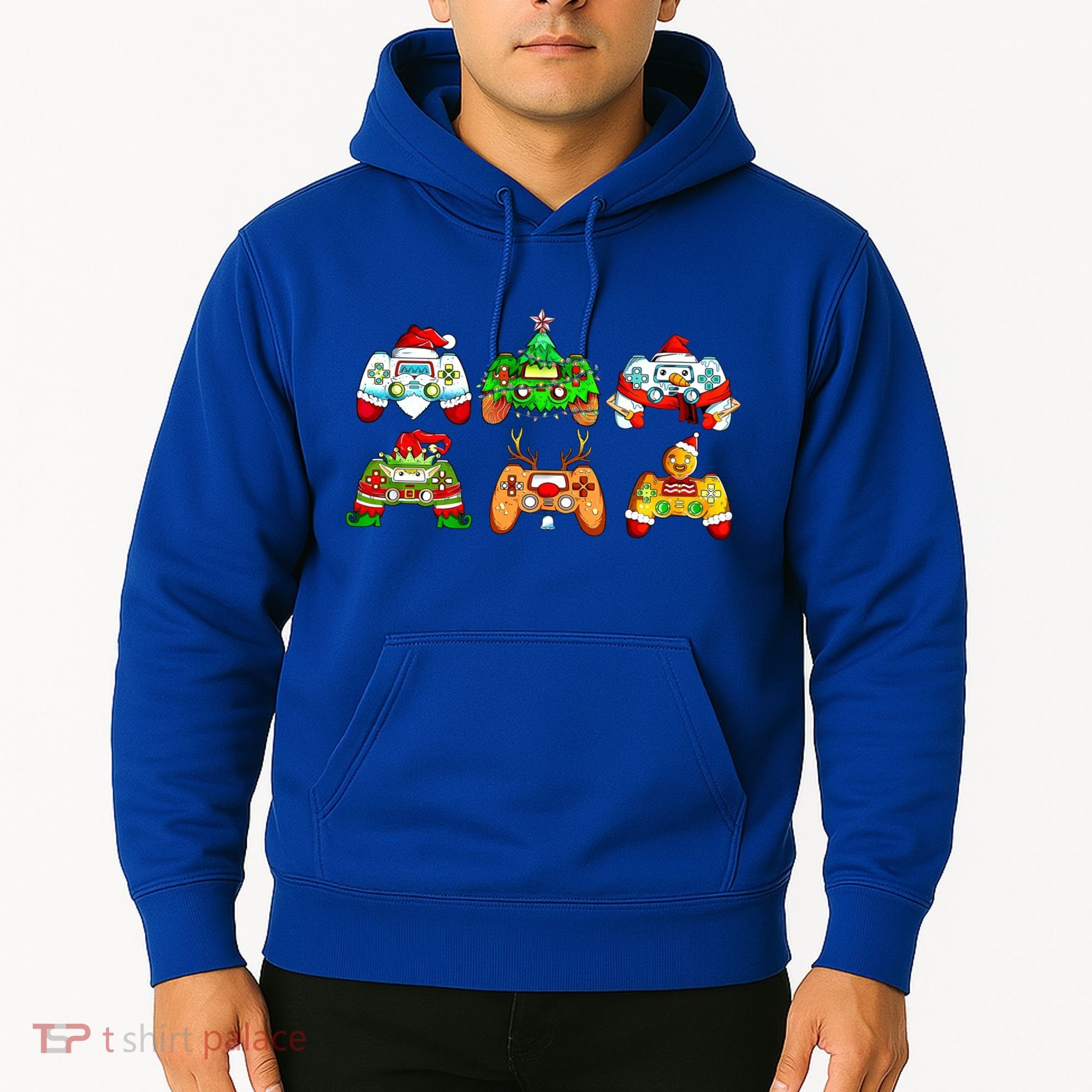 Video Game Controller Christmas Santa Hat Gamer Gift Hoodie