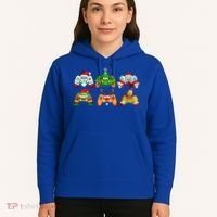 Video Game Controller Christmas Santa Hat Gamer Gift Hoodie thumb 5