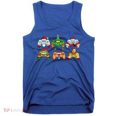 Video Game Controller Christmas Santa Hat Gamer Gift Tank Top