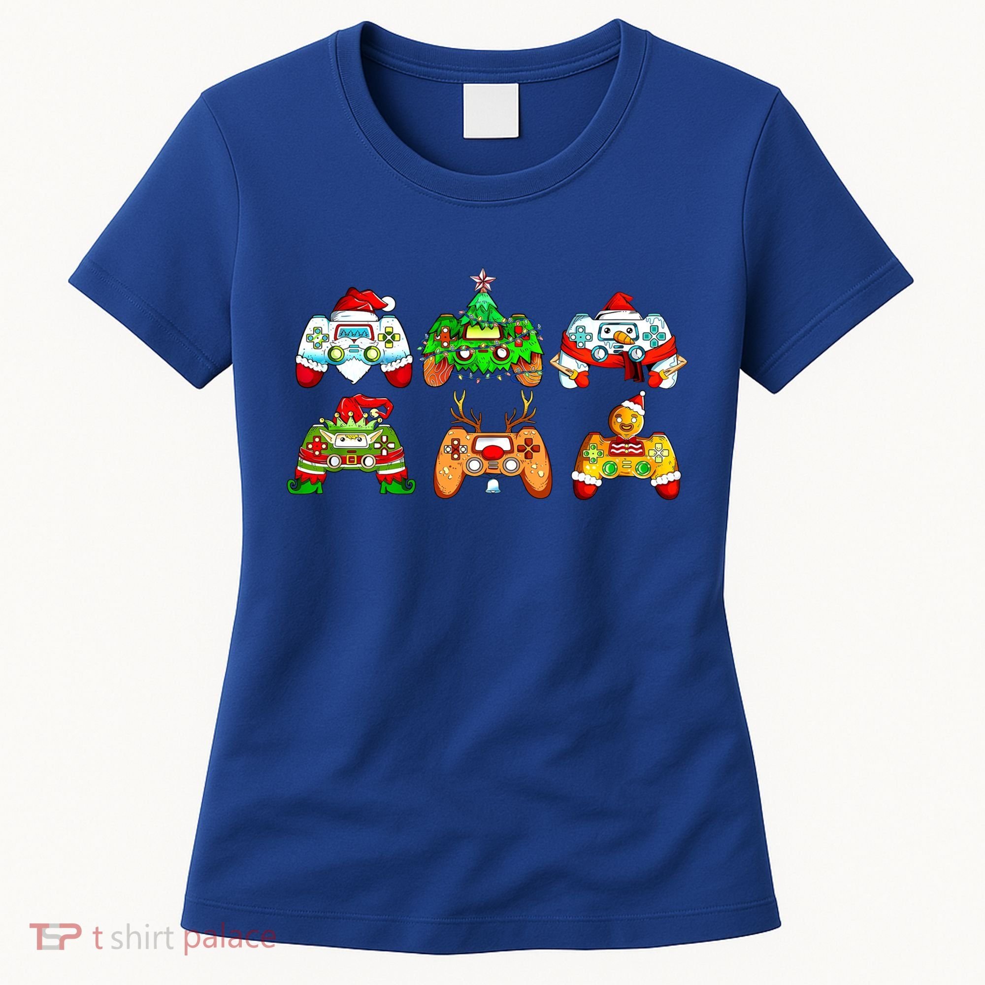 Video Game Controller Christmas Santa Hat Gamer Gift Women's T-Shirt