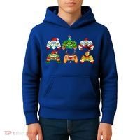 Video Game Controller Christmas Santa Hat Gamer Gift Kids Hoodie thumb 4