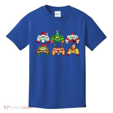Video Game Controller Christmas Santa Hat Gamer Gift Kids T-Shirt