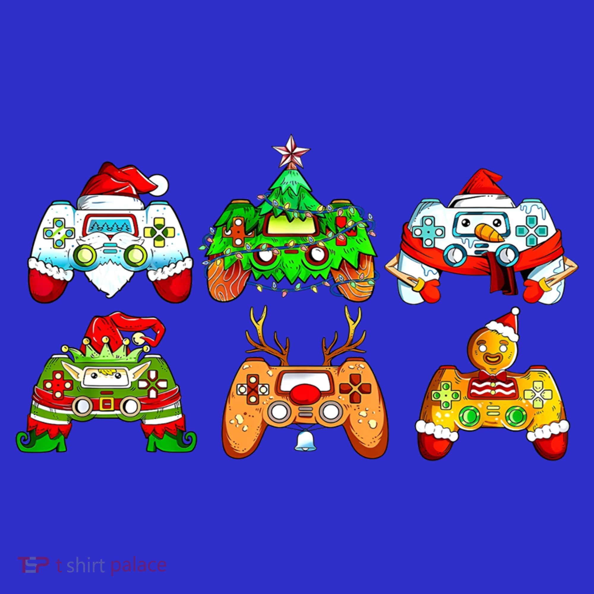Video Game Controller Christmas Santa Hat Gamer Gift Kids T-Shirt