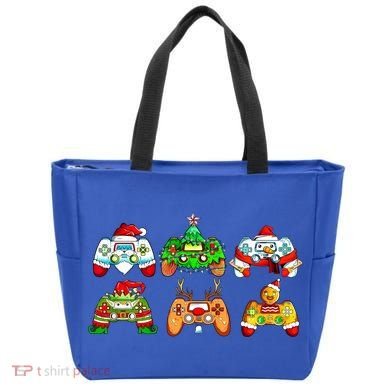 Video Game Controller Christmas Santa Hat Gamer Gift Tote Bag