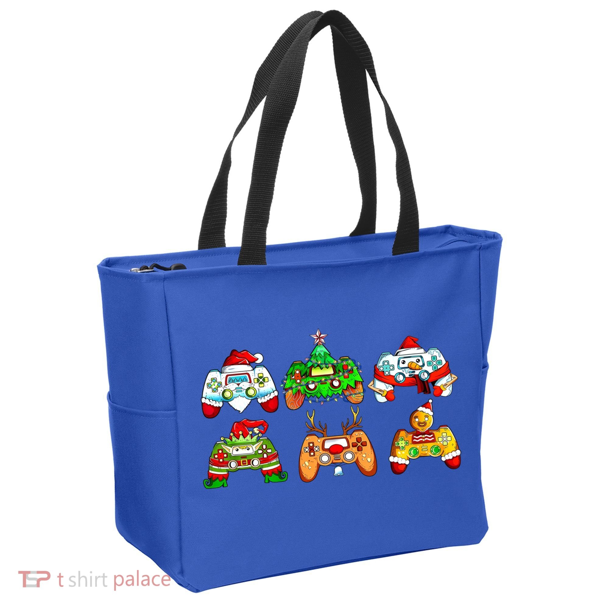 Video Game Controller Christmas Santa Hat Gamer Gift Tote Bag