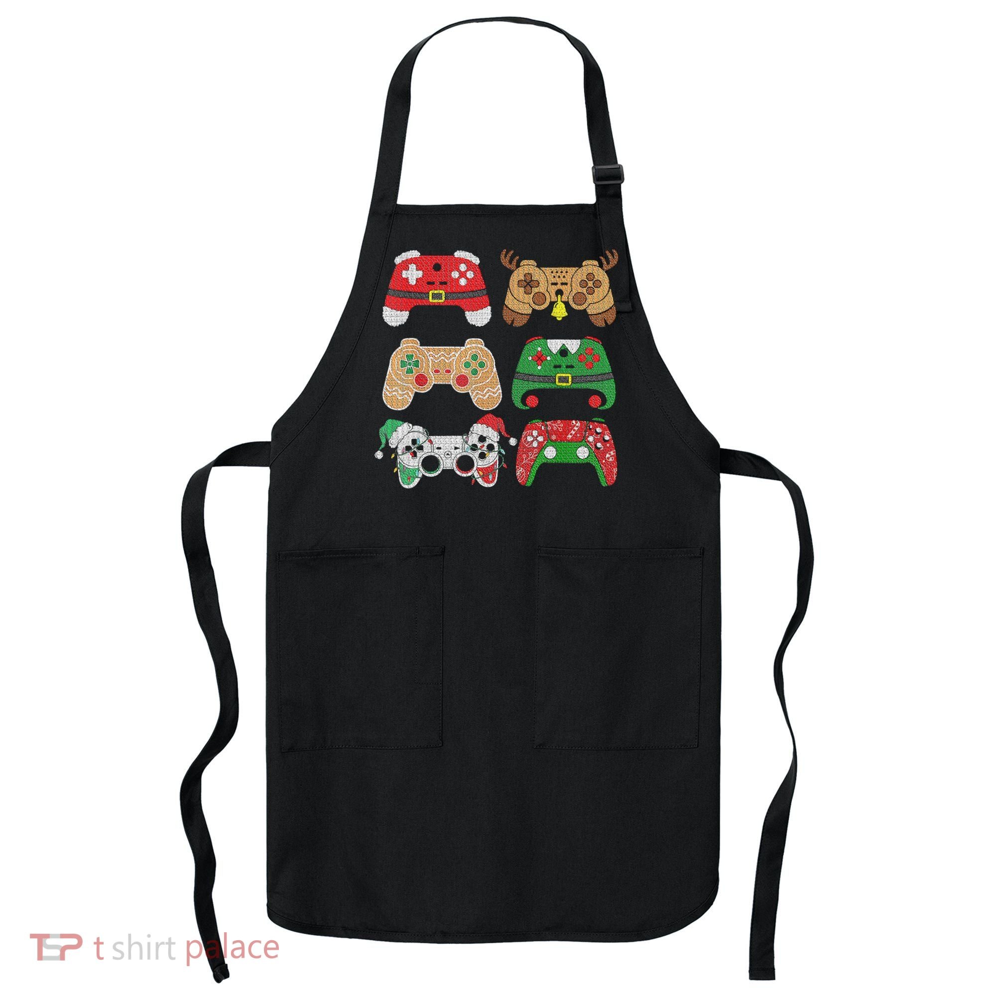 Video Game Controller Christmas Santa Hat Gamer Boys  Apron