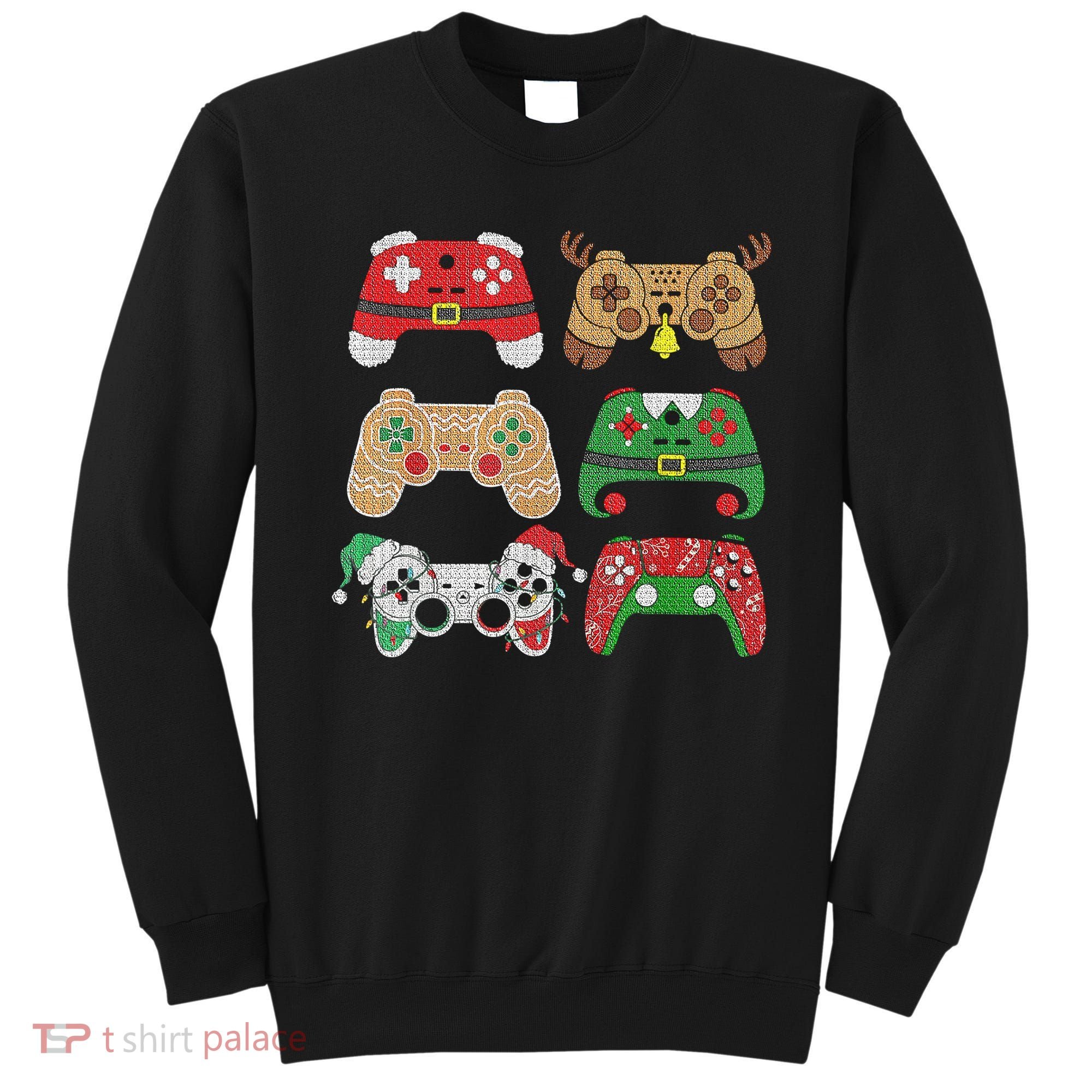 Video Game Controller Christmas Santa Hat Gamer Boys  Sweatshirt
