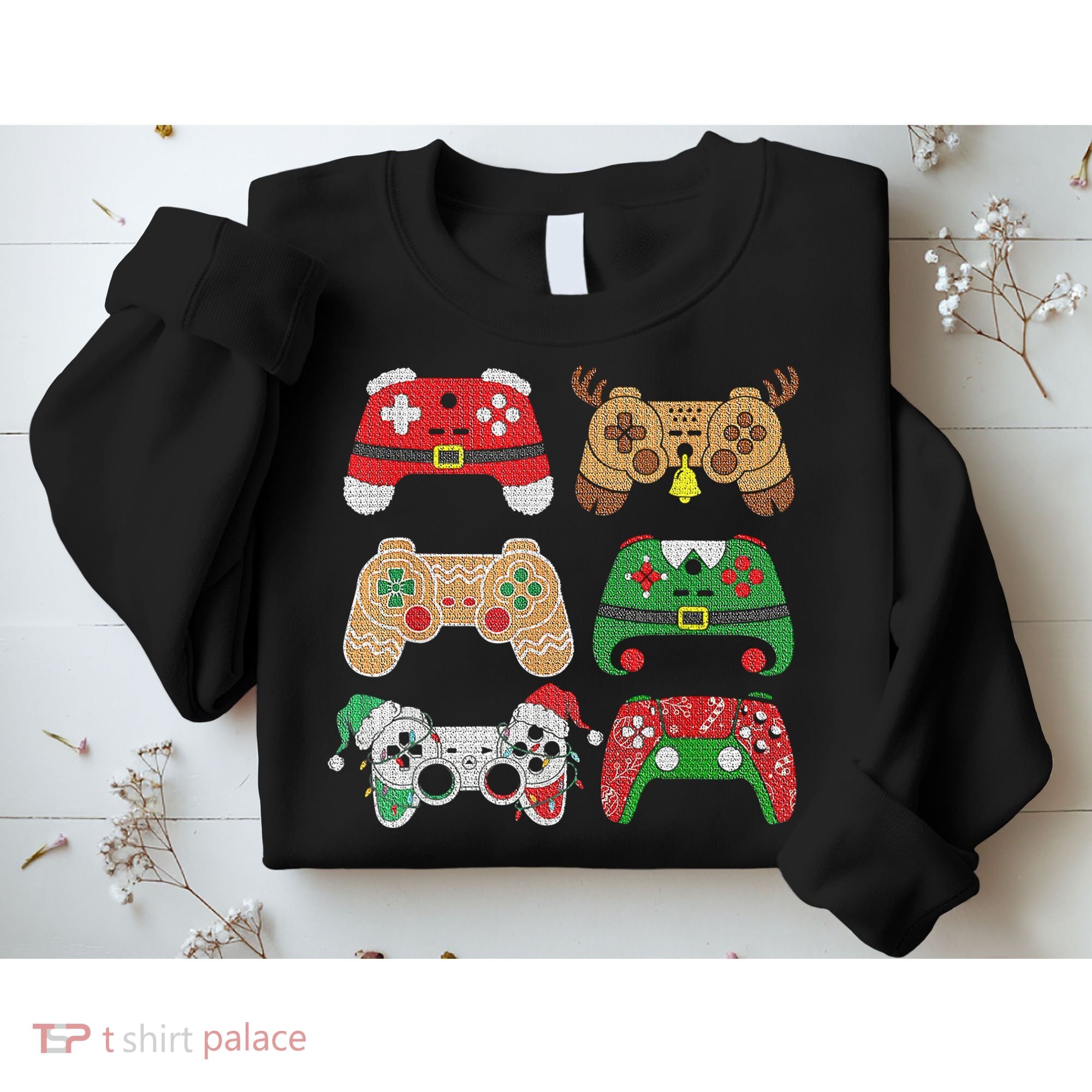 Video Game Controller Christmas Santa Hat Gamer Boys  Sweatshirt