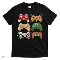 Video Game Controller Christmas Santa Hat Gamer Boys  T-Shirt thumb 0