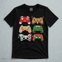 Video Game Controller Christmas Santa Hat Gamer Boys  T-Shirt thumb 5
