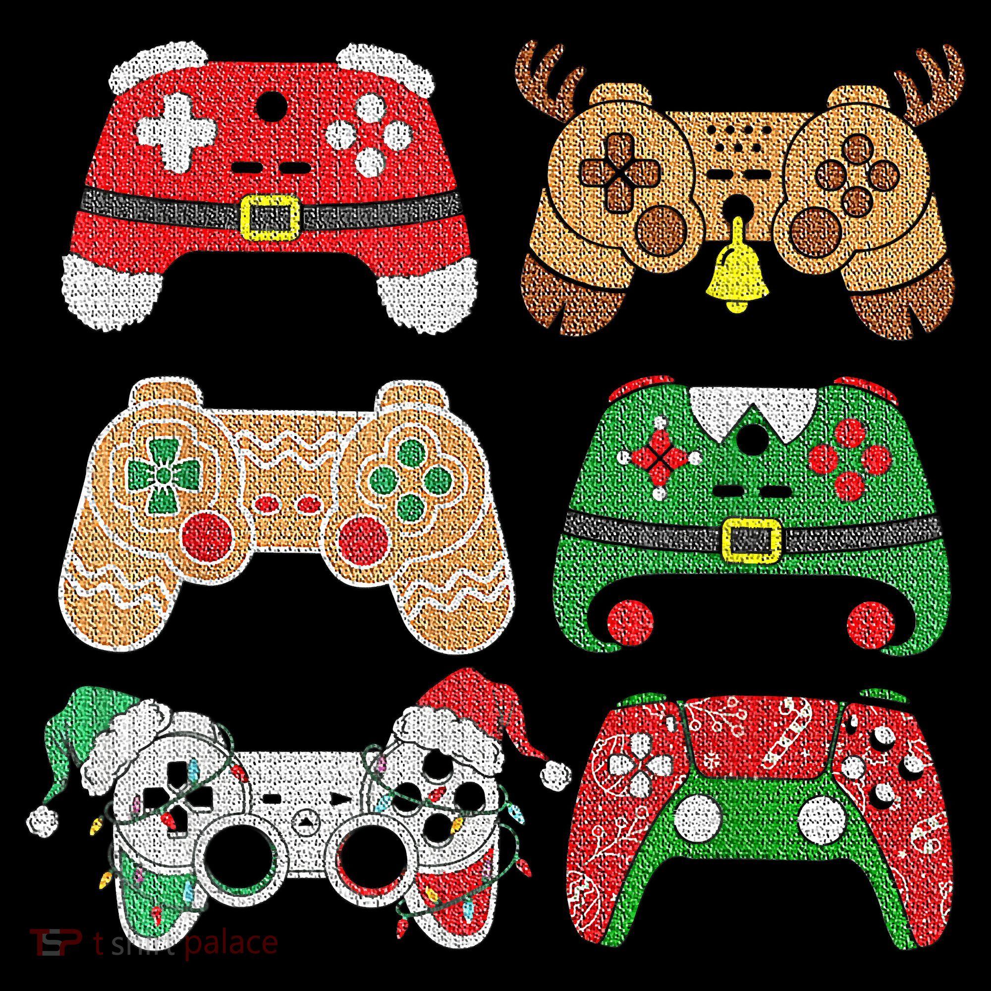 Video Game Controller Christmas Santa Hat Gamer Boys  Women's Hoodie