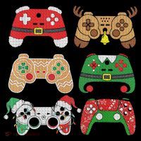 Video Game Controller Christmas Santa Hat Gamer Boys  Mousepad thumb 1