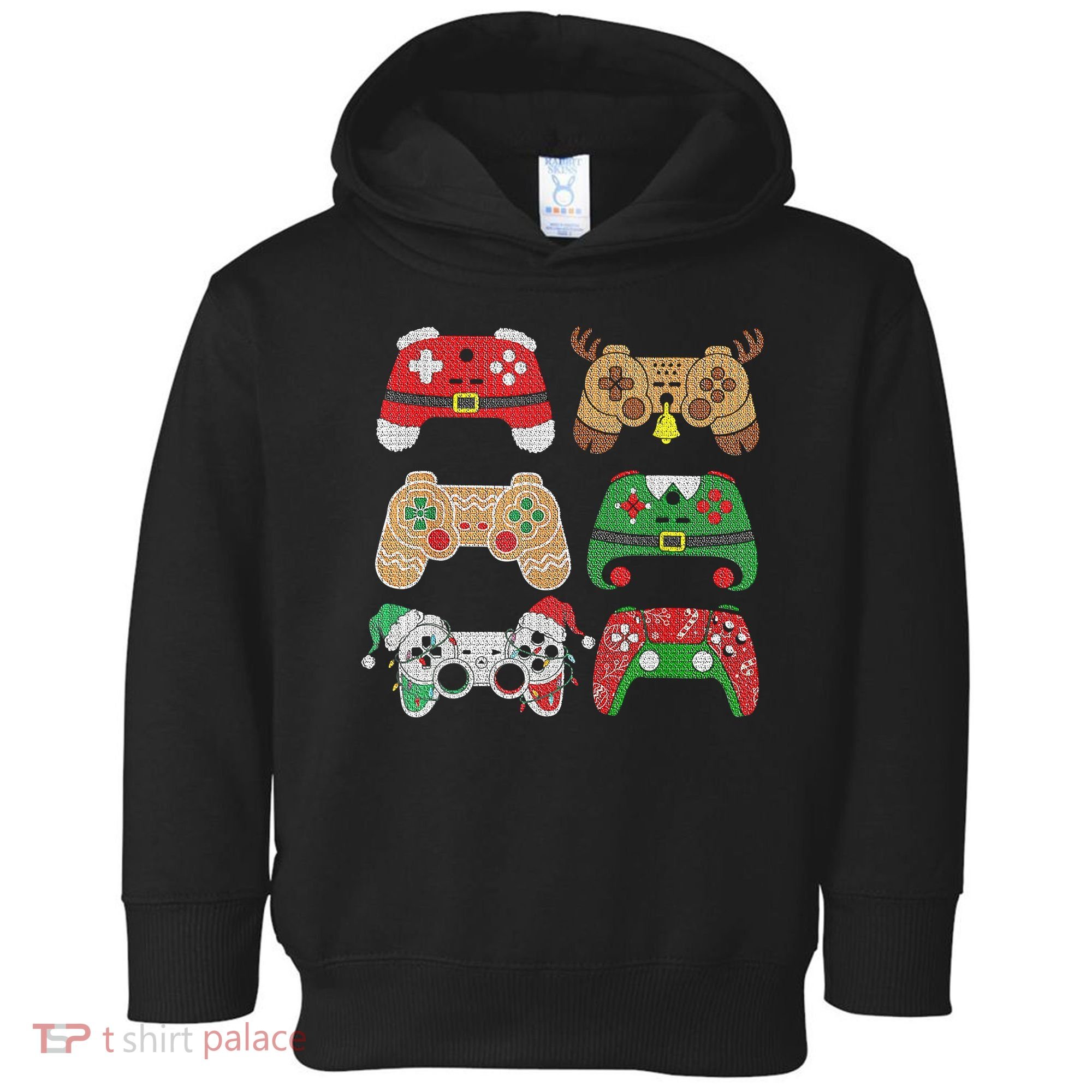 Video Game Controller Christmas Santa Hat Gamer Boys  Toddler Hoodie