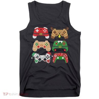 Video Game Controller Christmas Santa Hat Gamer Boys  Tank Top