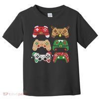 Video Game Controller Christmas Santa Hat Gamer Boys  Toddler T-Shirt thumb 0