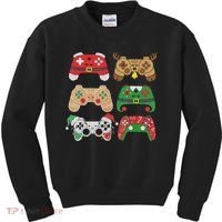 Video Game Controller Christmas Santa Hat Gamer Boys  Kids Sweatshirt thumb 0