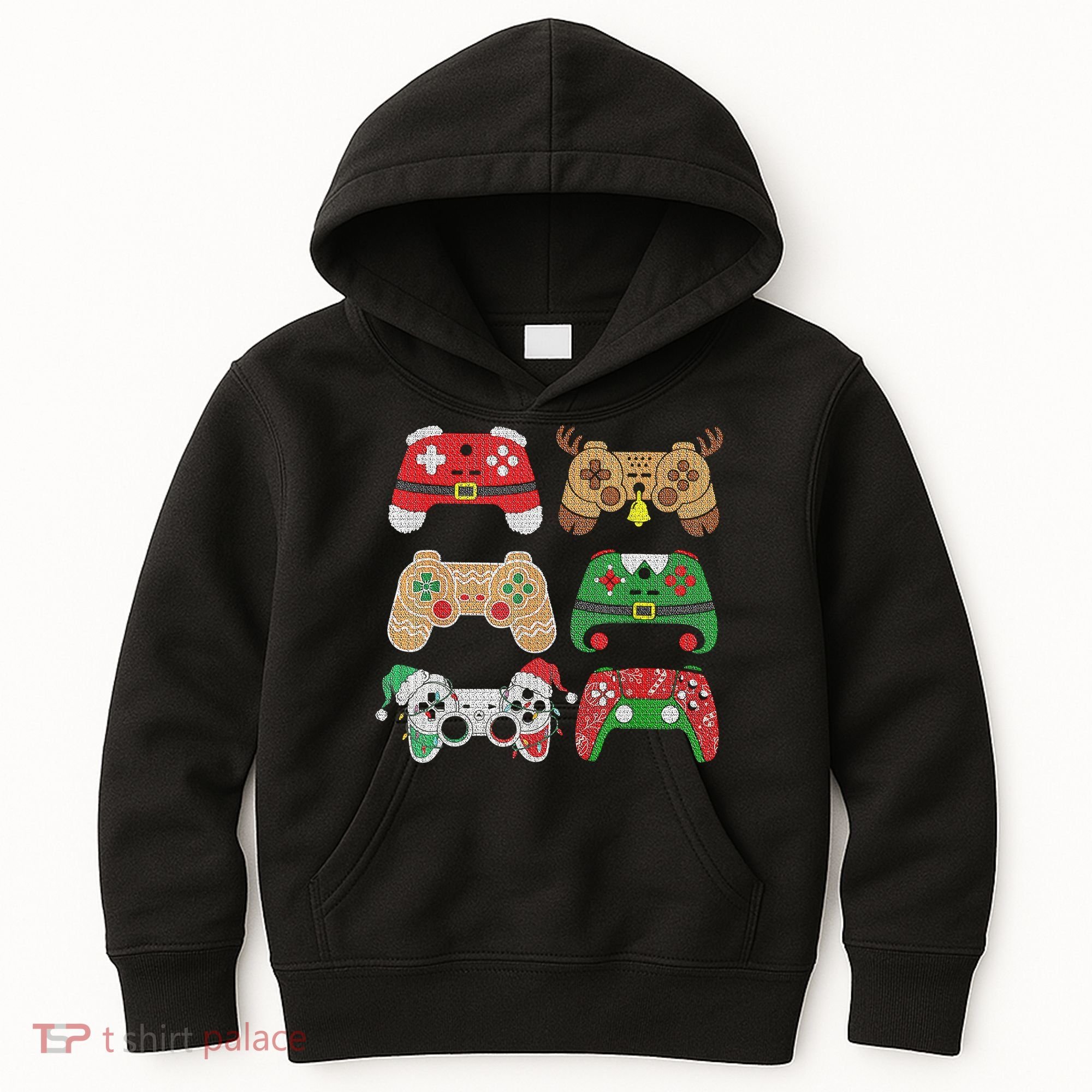 Video Game Controller Christmas Santa Hat Gamer Boys  Kids Hoodie