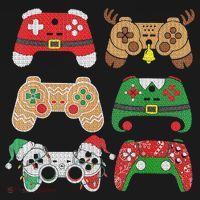 Video Game Controller Christmas Santa Hat Gamer Boys  Kids T-Shirt thumb 4