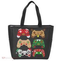 Video Game Controller Christmas Santa Hat Gamer Boys  Tote Bag thumb 0