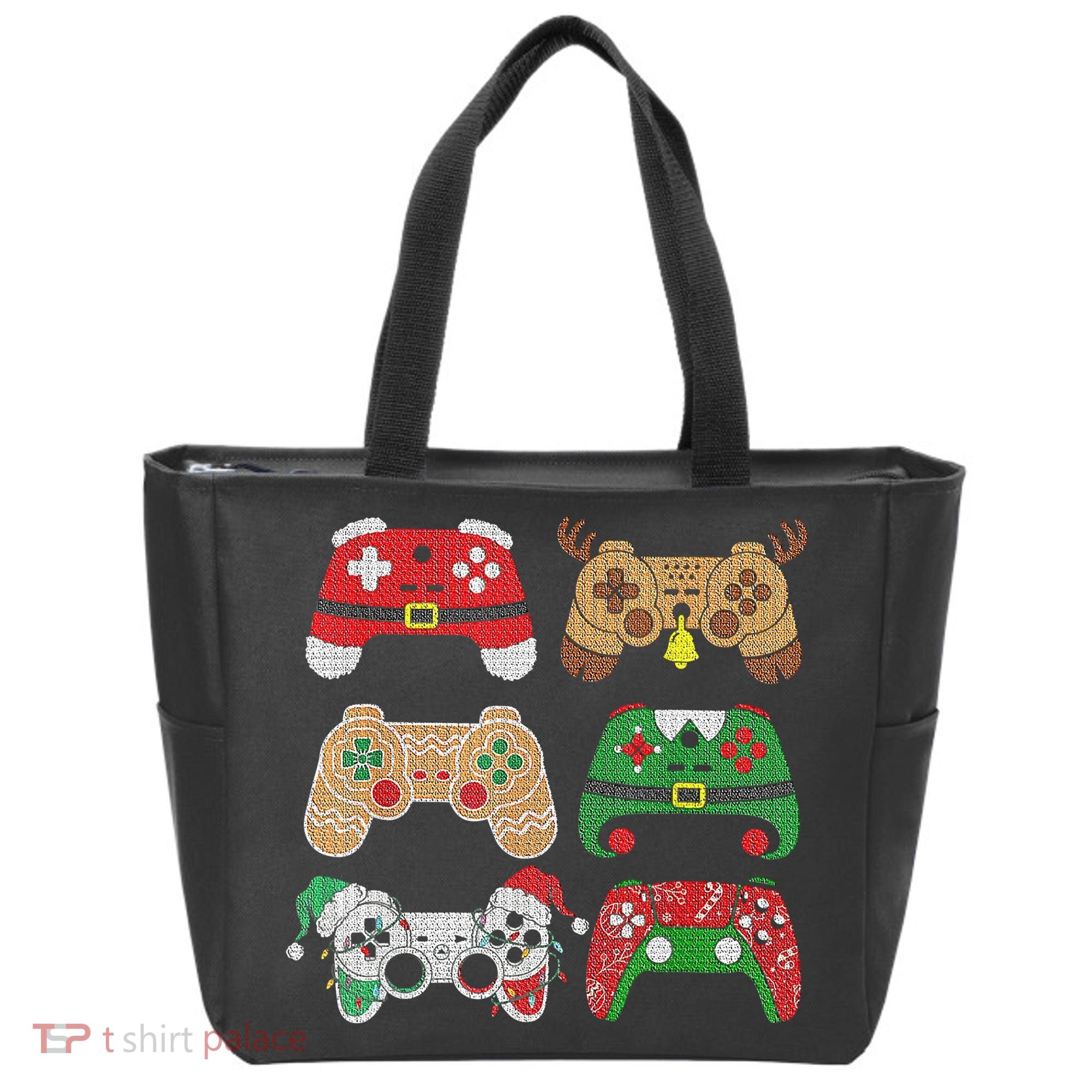 Video Game Controller Christmas Santa Hat Gamer Boys  Tote Bag