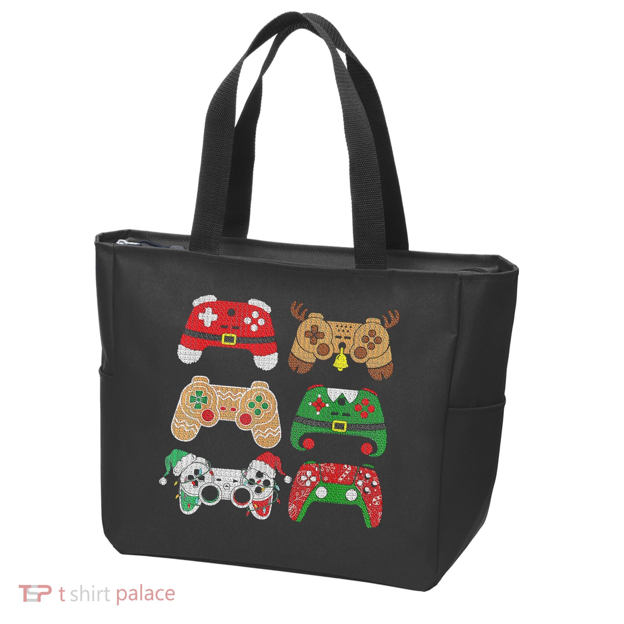 Video Game Controller Christmas Santa Hat Gamer Boys  Tote Bag