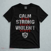 Vikings Gym Calm Mind Strong Heart Violent Hands Norse T-Shirt thumb 5