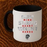 Vikings Gym Calm Mind Strong Heart Violent Hands Norse Coffee Mug thumb 2