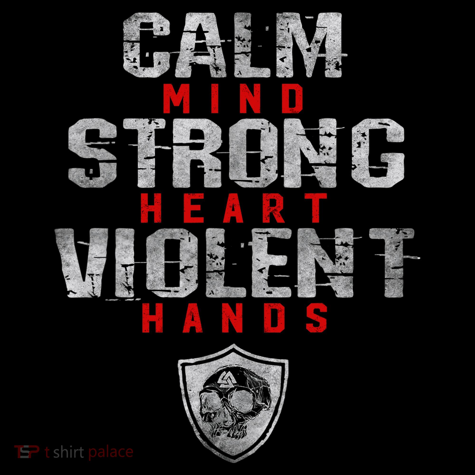 Vikings Gym Calm Mind Strong Heart Violent Hands Norse Coffee Mug