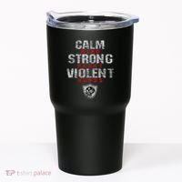 Vikings Gym Calm Mind Strong Heart Violent Hands Norse Tumbler thumb 0