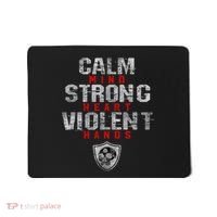 Vikings Gym Calm Mind Strong Heart Violent Hands Norse Mousepad thumb 0