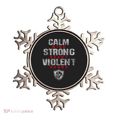 Vikings Gym Calm Mind Strong Heart Violent Hands Norse Ornament