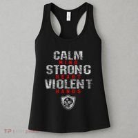 Vikings Gym Calm Mind Strong Heart Violent Hands Norse Women's Tank Top thumb 3