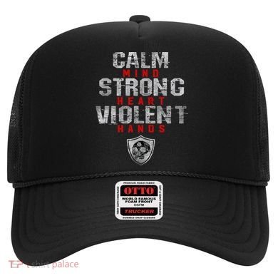 Vikings Gym Calm Mind Strong Heart Violent Hands Norse Hat