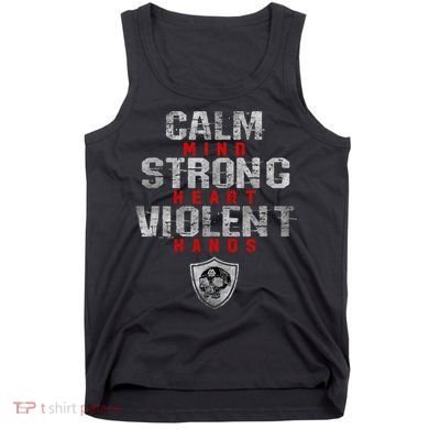 Vikings Gym Calm Mind Strong Heart Violent Hands Norse Tank Top