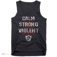 Vikings Gym Calm Mind Strong Heart Violent Hands Norse Tank Top thumb 0