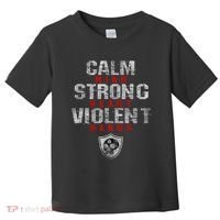 Vikings Gym Calm Mind Strong Heart Violent Hands Norse Toddler T-Shirt thumb 0