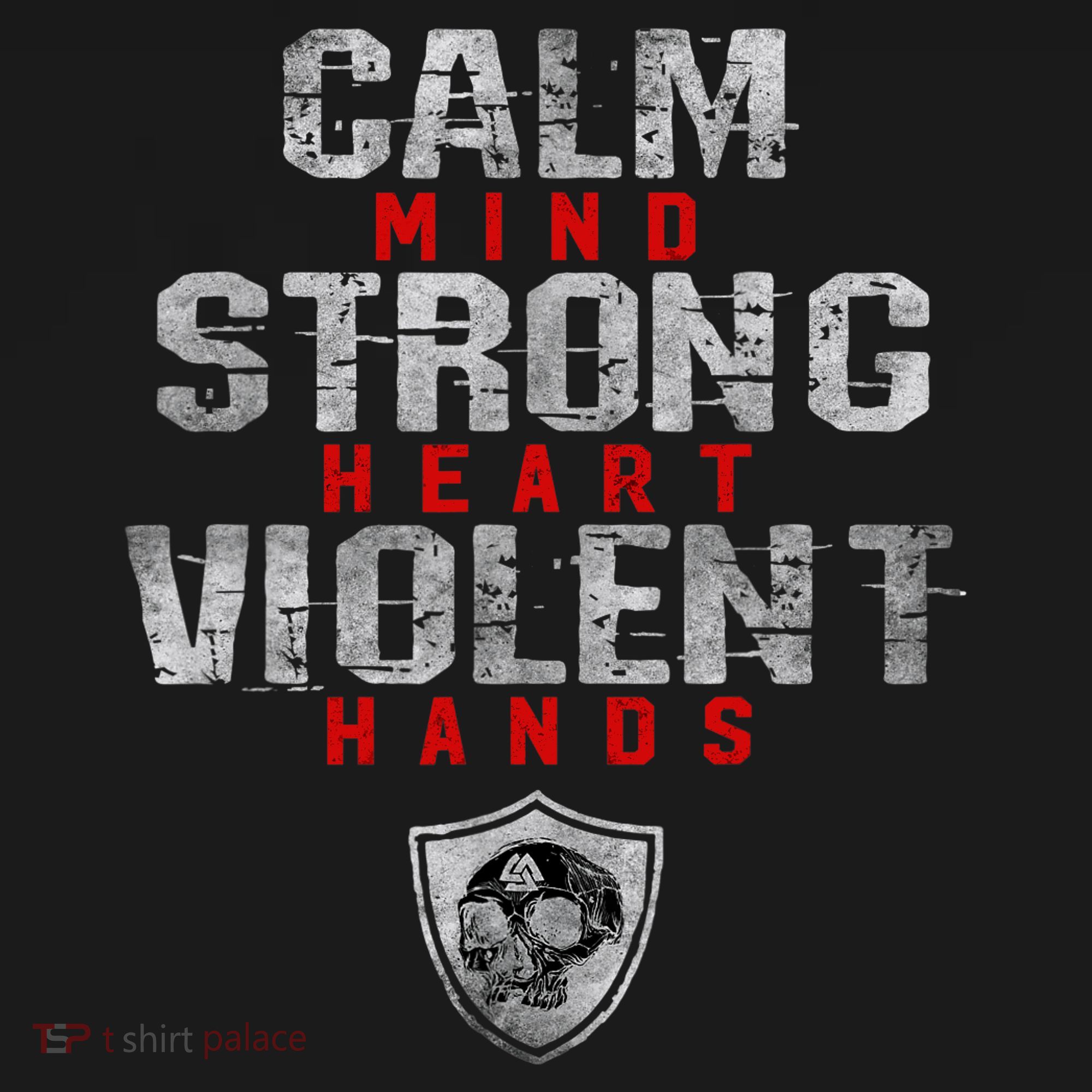 Vikings Gym Calm Mind Strong Heart Violent Hands Norse Women's T-Shirt