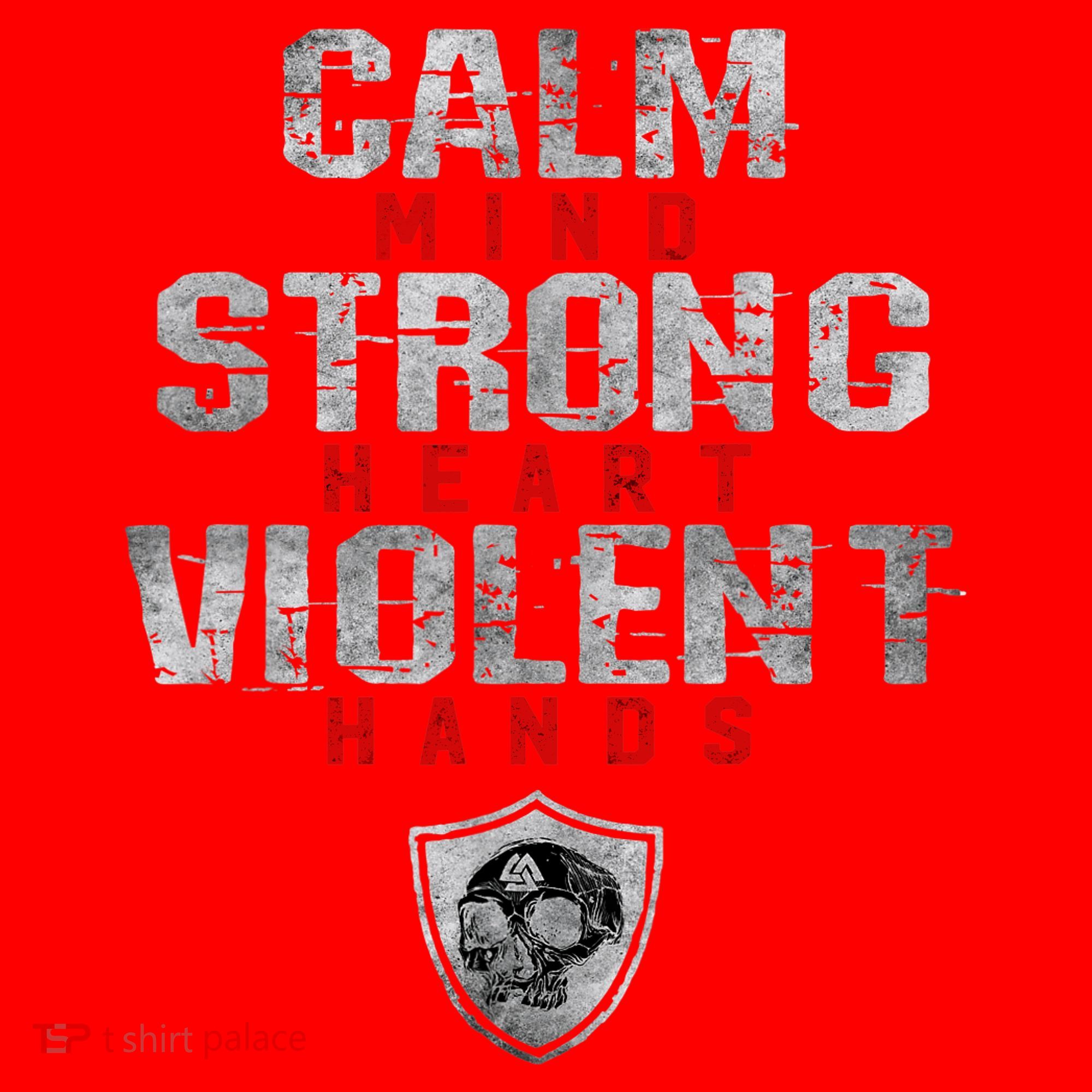 Vikings Gym Calm Mind Strong Heart Violent Hands Norse Santa Hat
