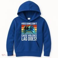 Video Games Don't Cause Violence Lag Does Kids Hoodie thumb 0