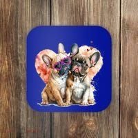 Valentines Gift Day Gift And Funny French Bulldog Gift Coaster thumb 0