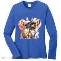 Valentines Gift Day Gift And Funny French Bulldog Gift Women's Long Sleeve Shirt thumb 0