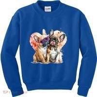 Valentines Gift Day Gift And Funny French Bulldog Gift Kids Sweatshirt thumb 0