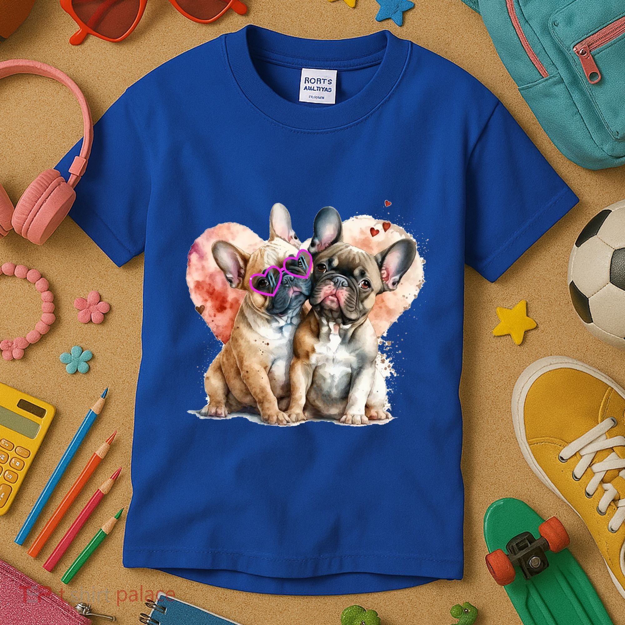 Valentines Gift Day Gift And Funny French Bulldog Gift Kids T-Shirt